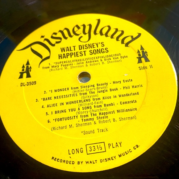 WALT DISNEY’S VTG 1967 HAPPIEST SONGS DISNEYLAND VINYL RECORD by GULF GA… - Picture 13 of 16